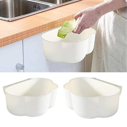 2 kpl keittiön roskakoreja, roikkuva roskakori kaapin oveen, seinälle kiinnitettävä keittiön roskakori, roskienkeräysastia, kotiin, keittiöön, 