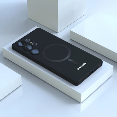 För Samsung Galaxy S25 Ultra Magsafe Skal S24 Ultra S23 Plus S22 S21 FE S24FE Mjukt Silikon Telefonskal