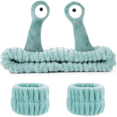 Højkvalitets Spa Pandebånd Ansigtsvask Armbånd Sæt Makeup Pandebånd Snegl Koral Fleece Hårbånd Hudpleje Pandebånd Elastisk Kreativt Tegneserie 