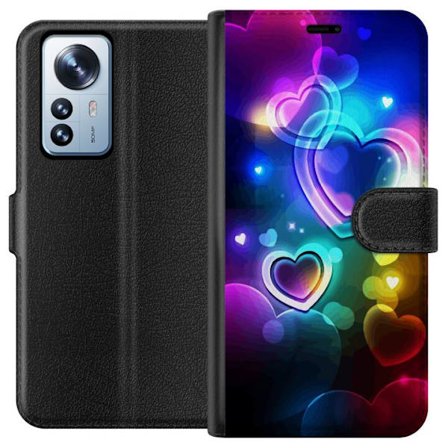 Yhteensopiva Lompakkokotelo Xiaomi Xiaomi 12 Pro NeonRakkaus