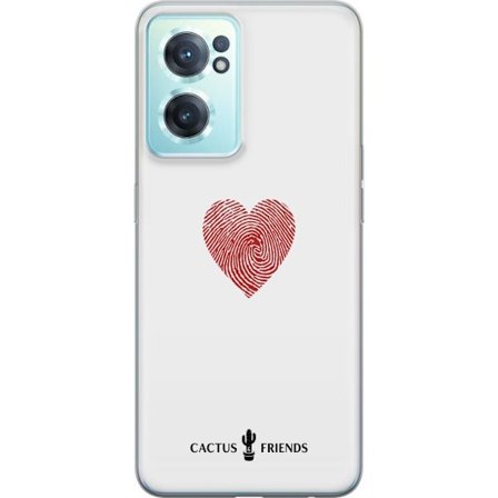 Kompatibelt Mobildeksel til OnePlus OnePlus Nord CE 2 5G Cactus and Friends - Fingerprint Love