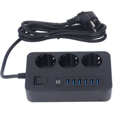 Multifunktionell USB Grenuttag Flamskyddsmedel Smart Grenuttag 110- för Hem Garage--.pa