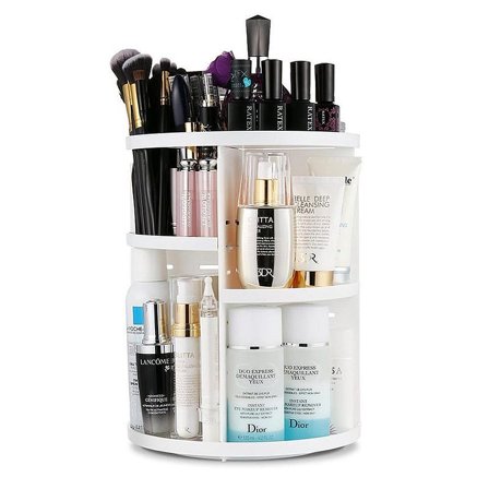 UNIQ Rotating Cosmetic Organizer Hvid, Tøj & Bolig, Opbevaring & Organisering, Øvrigt