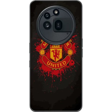 Kompatibelt Mobildeksel til Nothing Nothing Phone (3a) Pro Manchester United logo i rød og gul farge med røff sportslig bakgrunn