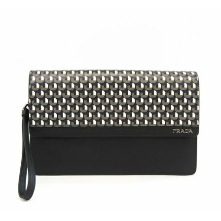 Prada Vintage Pre-owned Saffiano Tas , Zwart , Dames , Maat: ONE Size Vintage Tassen