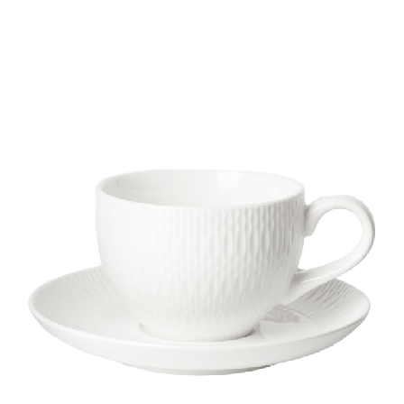 Åhléns Home Cappuccinokopp med fat CELINE Muggar & koppar Vit ONESIZE