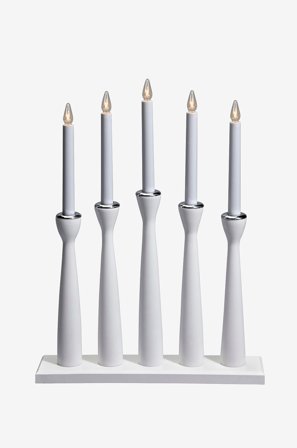 Markslöjd - Ljusstake Måseskär 5L - Vit - Adventsljusstakar - Från Homeroom