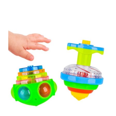 Elektriskt rotera gyroskop laser färg blixt lysdiod ljus leksak