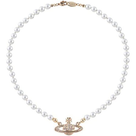 Pärla Kristall Saturn Planet Zinklegering Halsband Armband Justerbar Minimalistisk Snygg Choker Smycken Gåvor Till Mamma Hennes Fru Flickvän, Gyllene 