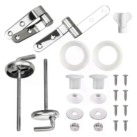 Hengsler til toalettsete i rustfritt stål, 2 stk. veggmonterte hengsler til toalettsete i rustfritt stål, erstatningshengsler til toalettsete for 