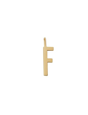Design Letters Letter For Initial Necklace A-Z (18K Gold-Plated) - Gold - 16 MM