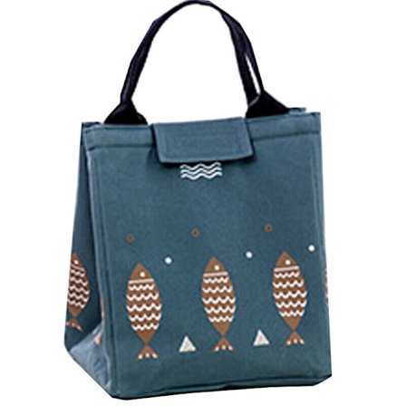 (Mørkegrå) Voksen Barn Tegneserie Fisk Lunsj Mat Oppbevaring Skole - spot salg