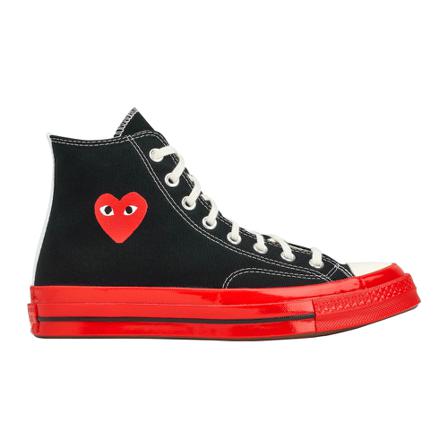 Comme des Garçons Play Sneakers Chuck 70 Sole High Sort, Dame, Størrelse: 39 EU