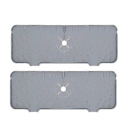 2 kpl Silikonihana-alusta keittiön tiskialtaaseen, roiskevesisuoja, hanan vesialusta, hanan imeytysalusta