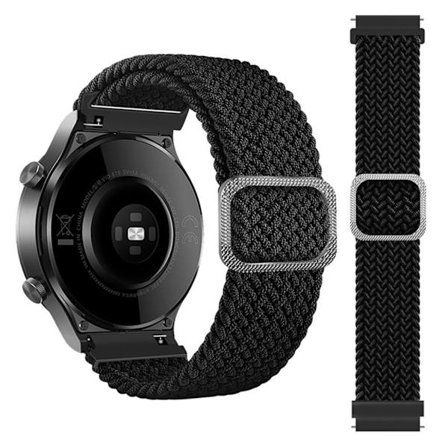 20mm Samsung Galaxy Watch Active 2 - 40mm / Watch (42mm) braid pattern watch strap - Black