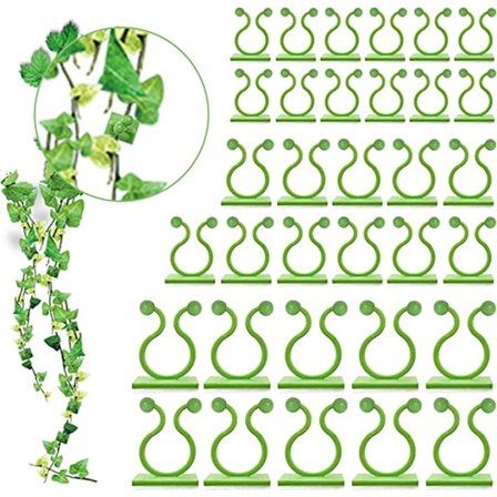100 stk. - Medium klatreplante støtteklips, selvklebende plante C