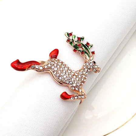 8 stk. Jule Servietringe til Spisebord Opstilling - Rustik Di