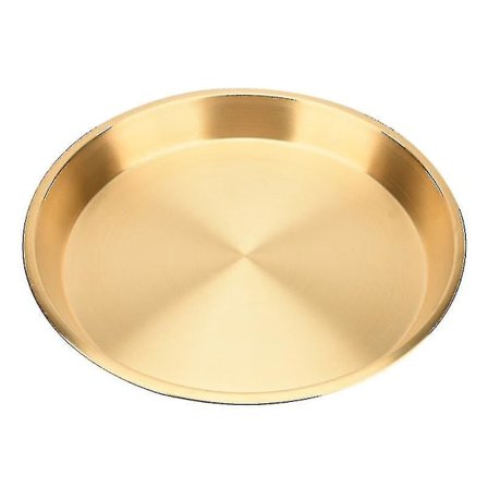 24x24cm Pyöreä Kupari Messinki Tarjotin Häihin Juhliin