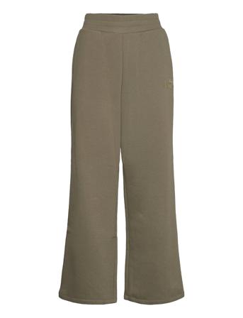 Ess+ Embroidered Wide Pants Fl Green PUMA