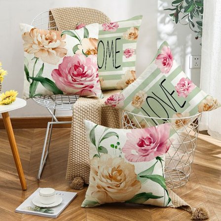 Set med 4 stycken kuddfodral 45 x 45 cm, Kuddfodral för soffa