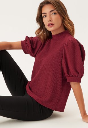 Pieces-Pcjamal 2/4 HIGH NECK TOP HIGH-L