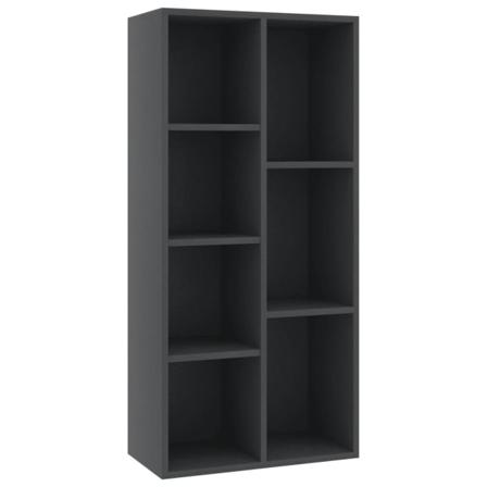 Vidaxl Bokhylla Grå 50x25x106 Cm Konstruerat Trä Grå