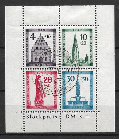 Baden 1949 - AFA 37 - Stemplet