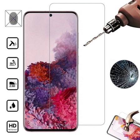 Samsung S21 FE skærmbeskytter 9H passer til cover, etui, høretelefoner -