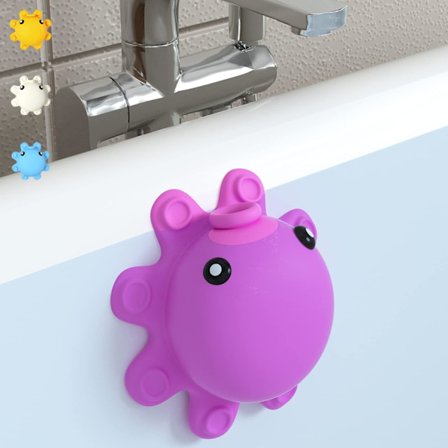 Badekar afløb overløbsdæksel, lilla - Silikone badekar