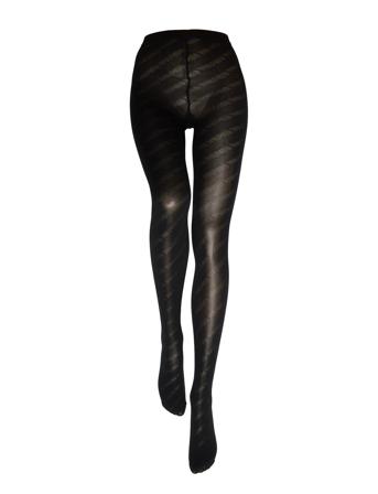 Monogram Jacquard Tights Lingerie Pantyhose & Leggings Sort Wolford