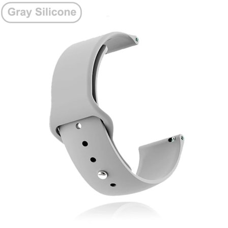 18 mm 20 mm 22 mm metallarmband för Garmin Vivoactive 3 4 4s Klockarmband Venu 2 2s SQ Forerunner 645 Armband Silikonögla Nylon handled Silikongrå