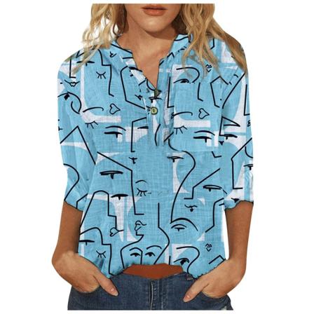 Damblus Loose-fit Pullover Shirt Office Lady Summer Top