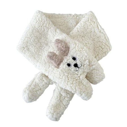 Cartoon Plys tørklæde Cross Collar tørklæder HVID KANIN KANIN