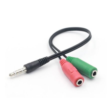 Universel 3.5mm hanstik til 2x hunstik adapter i stereo Jackstik kabel deler