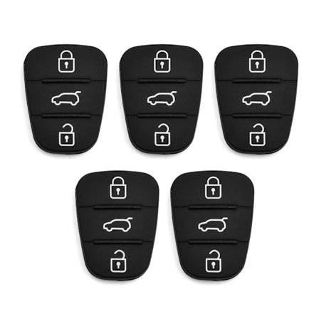5 kpl 3 painikkeen auton kaukosäätimen kotelo insertti kumityyny näppäimistö Hyundai