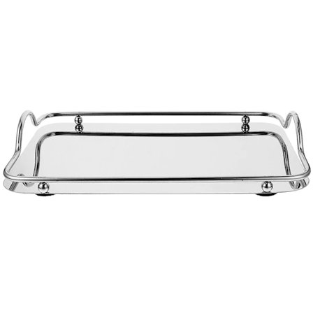 /EA/Rektangulær Serveringsbakke Bærbar Serveringsbakke Bakke i Rustfrit Stål til Kaffebar Restaurant Hjem