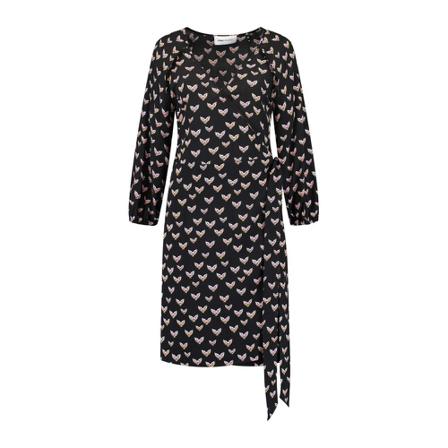 Pom amsterdam - Dress - Arrows Acid Black , Zwart , Dames , Maat: XL Casual jurken