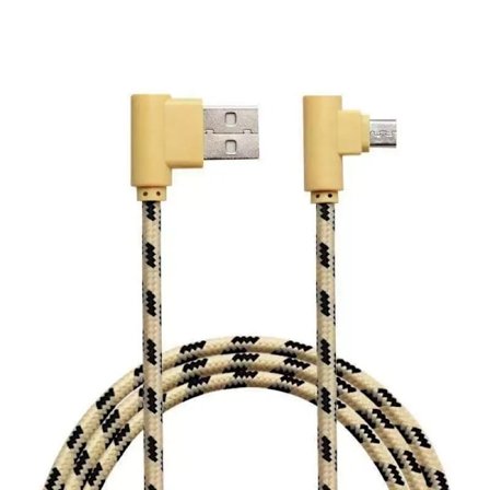 2M Micro USB Vinklad Kabel - Guld