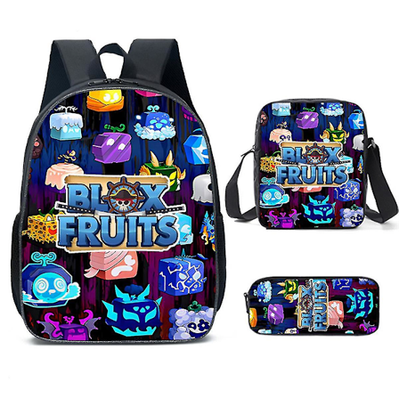 Roblox Blox Fruits Lasten Reppu 3-osainen Sarja (reppu + Ruokalaukku + Kynäpussi) Z[HK] Product 8