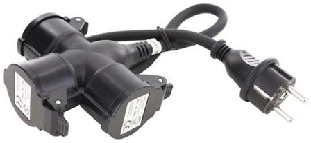 LKB 2403290 Grenuttag 3-vägs, IP44 0,5 m, Anslutningsdon & kablar