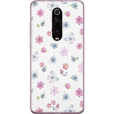 Mobilskal till Xiaomi Mi 9T Pro med Blommor och fjärillar