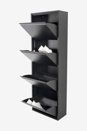 Spinder Design - Skoskap Billy 4 - Svart - Skoskap - Fra Homeroom