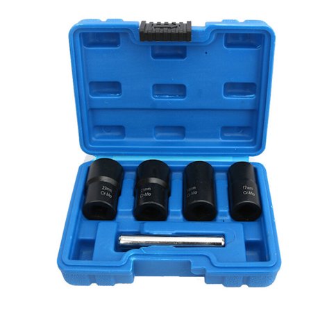 TRIO 5-delad 1/2 Hex Socket Mutter 17mm Avlägsnare - 22mm Brutna Bultar