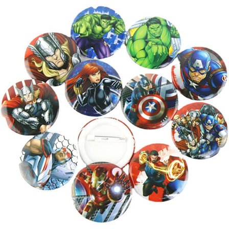 12-pack Captain America runda märken