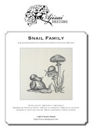 Snail family. Blackwork design Valentina Sardu