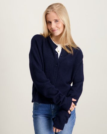 LMTD NLFLODET LS SHORT KNIT CARDIGAN Blå Genser Jente - Kids Brand Store