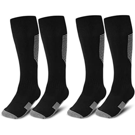 Børns atletiske fodboldstrømper, 2 par knæhøje strømper til ungdom Bo