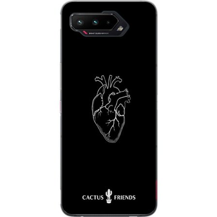 Kompatibel Mobilcover til Asus Asus ROG Phone 5 Kaktus og Venner - Midnat Anatomi Hjerte