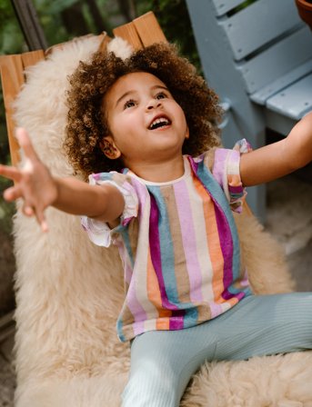 Daily 7 2400 Flared Fit Flower Jeans - Blue - 116