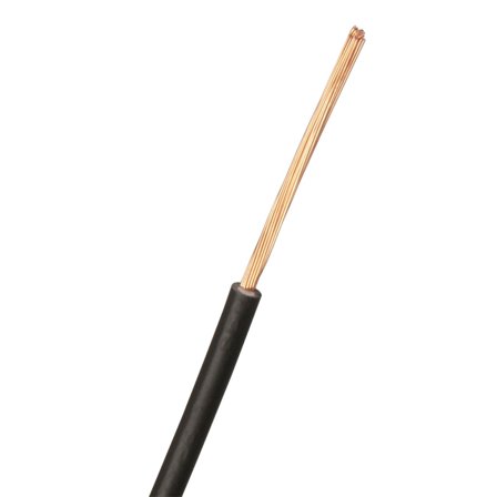 Nexans RK Kytkentäkaapeli 1x1 mm², musta, 90°C (H05V2-K) 200 m, rulla, Liitäntätulpat & kaapelit